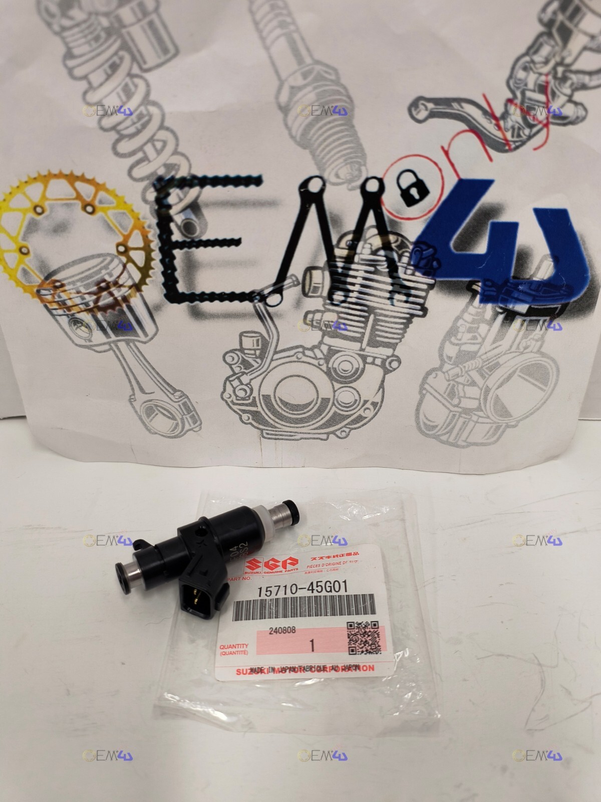 Suzuki Genuine OEM Fuel Injector 06-11 Quadracer 450 LT-R450 LTR450 15710-45G01