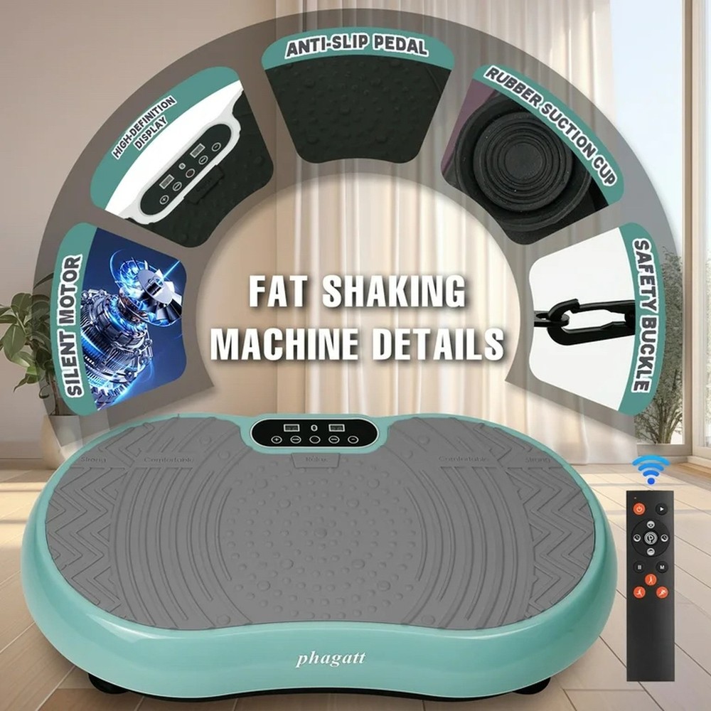Vibration Plate Exercise Machine | Full Body Workout Platform w/ Remote & Bands