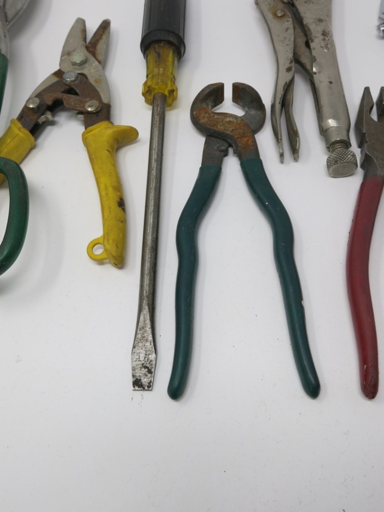 Hand Tools (10) As Shown Random Group / Not Cleaned / Big Metal Scissor Snips