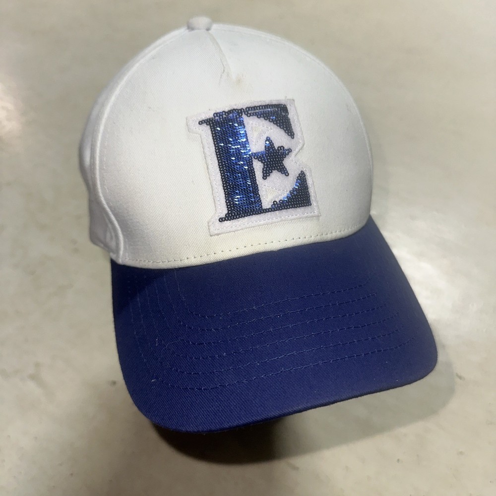 Elton John "Sequin E* Cap" White Blue Glitter E Star ELTON JOHN cap official