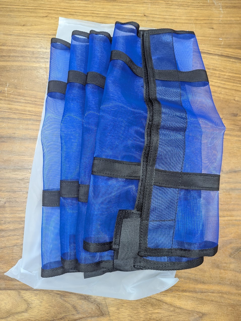 4pc Horse Mesh Fly Boots - Blue