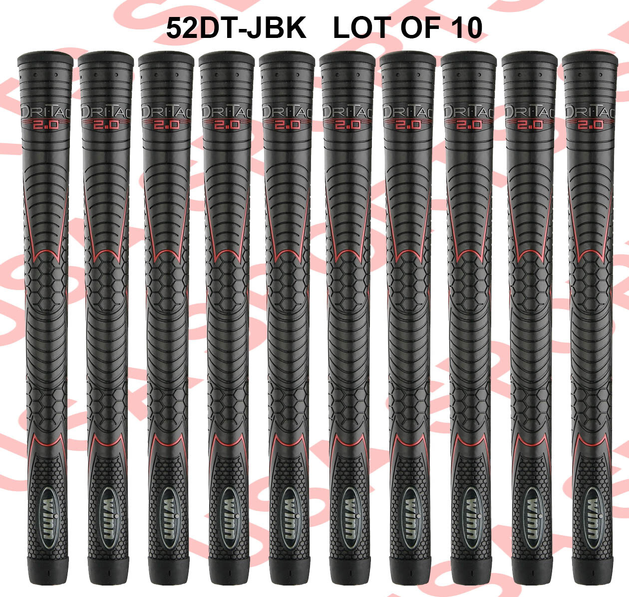 Winn DRI-TAC 2.0 STANDARD Jet Black Golf Grip - 52DT-JBK