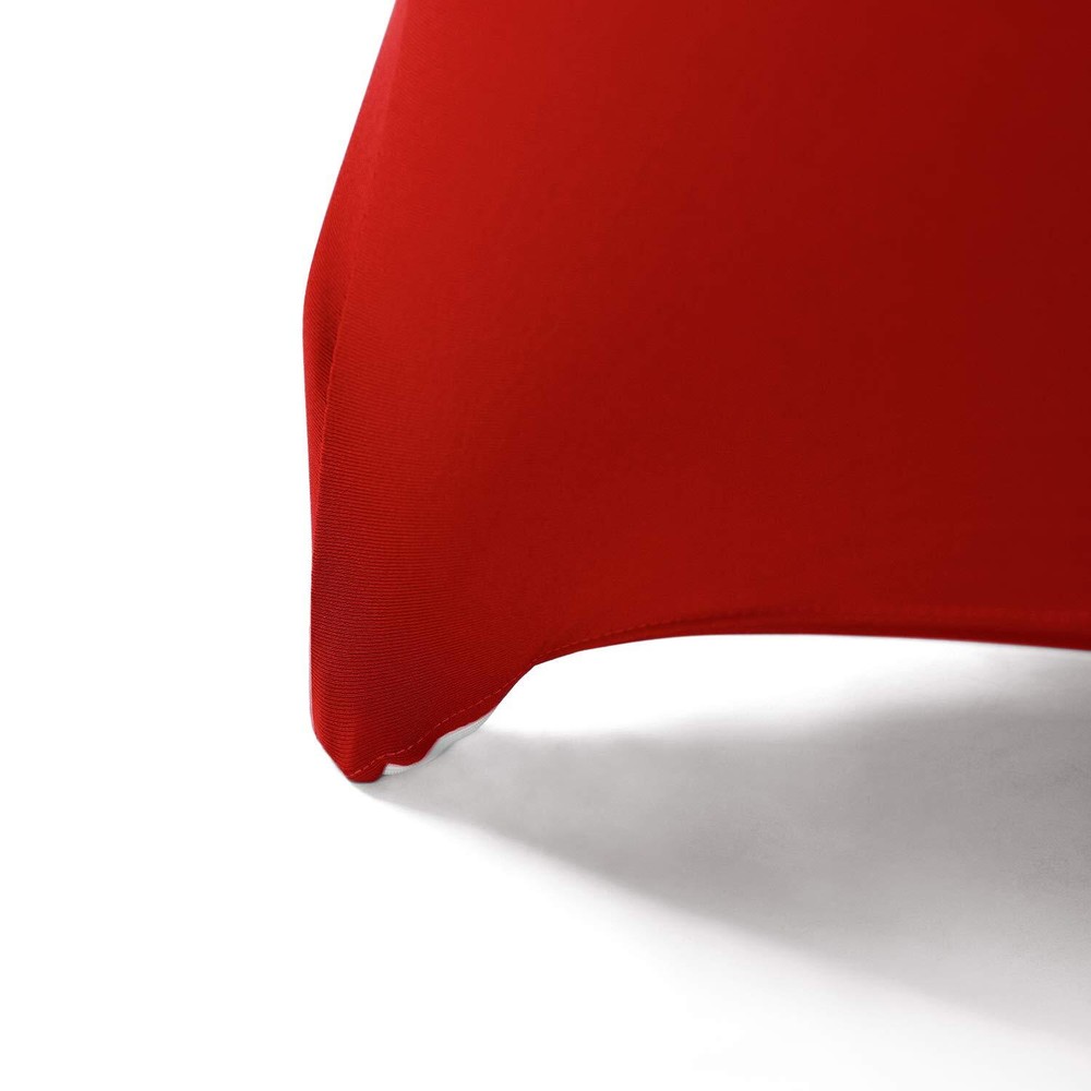 Peomeise 6FT Spandex Table Cover Rectangular Stretch Spandex Tablecloth Red6FT