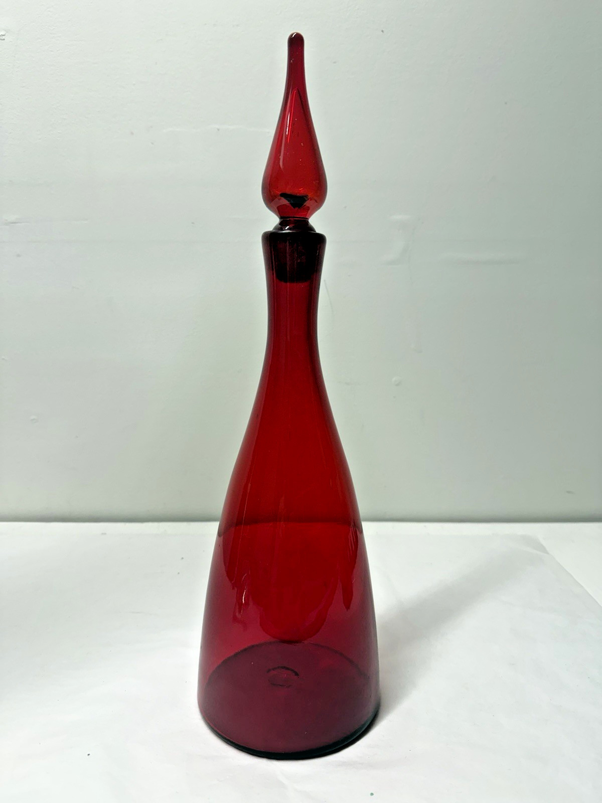 Mid Century Modern Blenko #920M Ruby Red decanter. Anderson 🐝