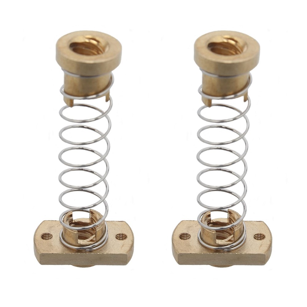 2 Pack Anti Backlash Spring Loaded Nut Elimination Gap Brass Medium, Gold