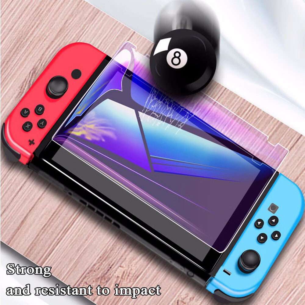 Nintendo Switch Tempered Glass Screen Protector Hardness Clear Skin Dustproof US