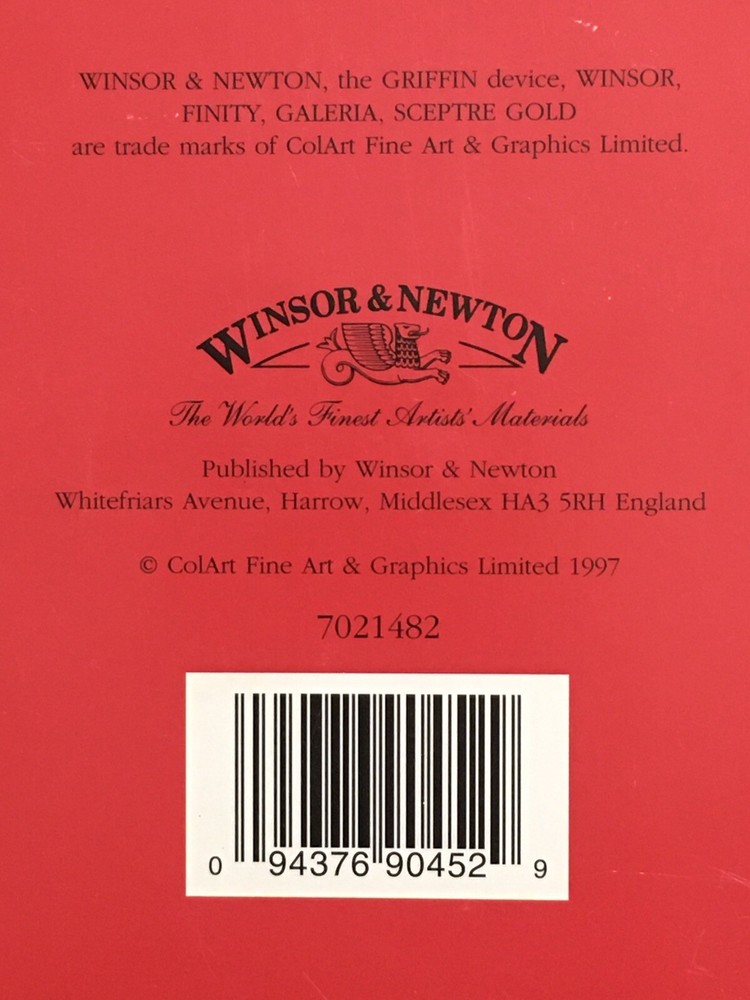 Winsor & Newton Galeria Acrylic Colour Hints Tips & Techniques+Chart Key Coding