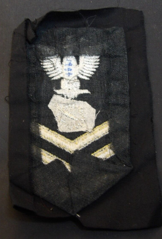 WWII Navy Chevron Chief Processing Technician Bullion Rate Patch-Nice!