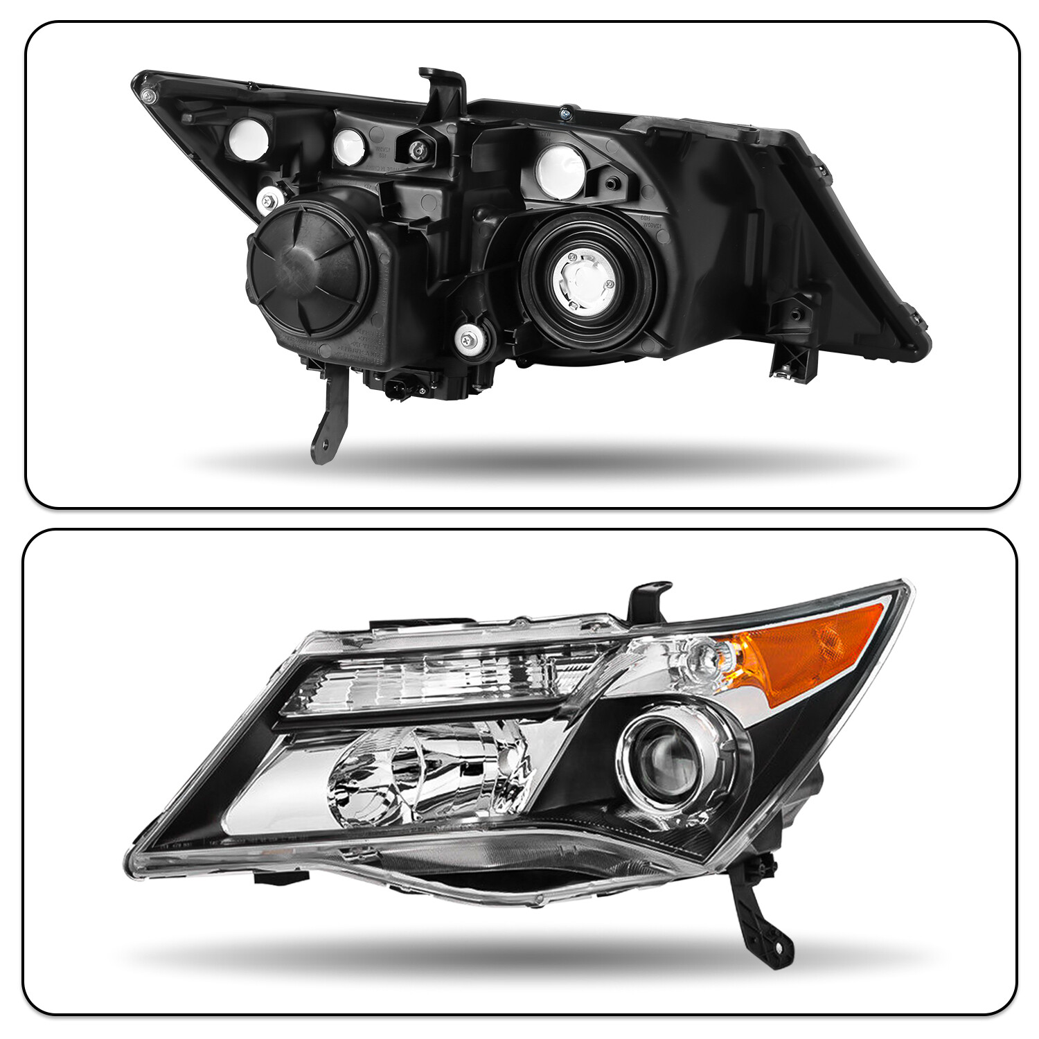 For 2007-2013 Acura MDX Headlights HID Xenon Headlights Assembly Pair w/o AFS