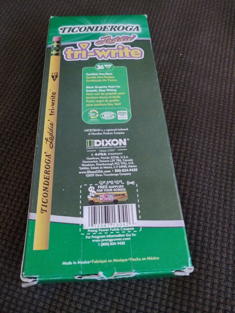 Ticondergoa Laddie Tri-Write Pencils #2 36 Count