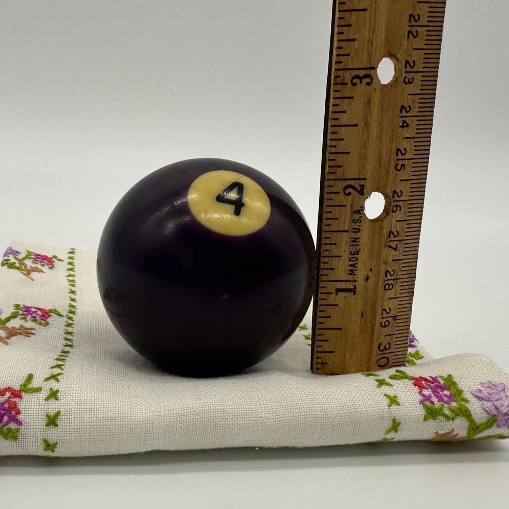 Vintage Billiard Ball Pool 4 Solid Purple Replacement Table Game Man Cave Decor