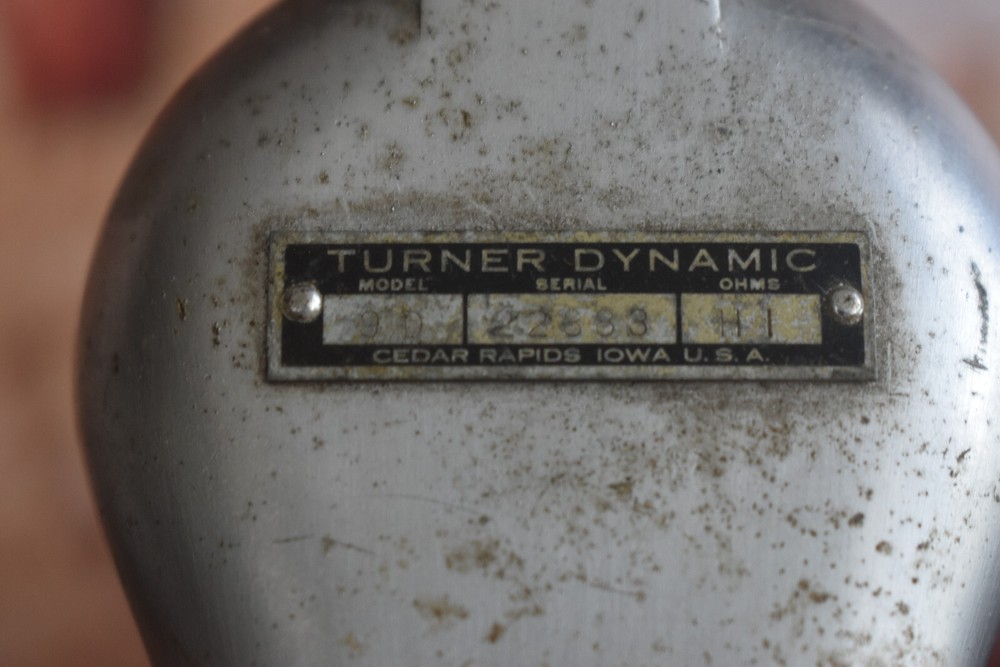 Vintage 1940s Turner Dynamic Microphone Model 9D