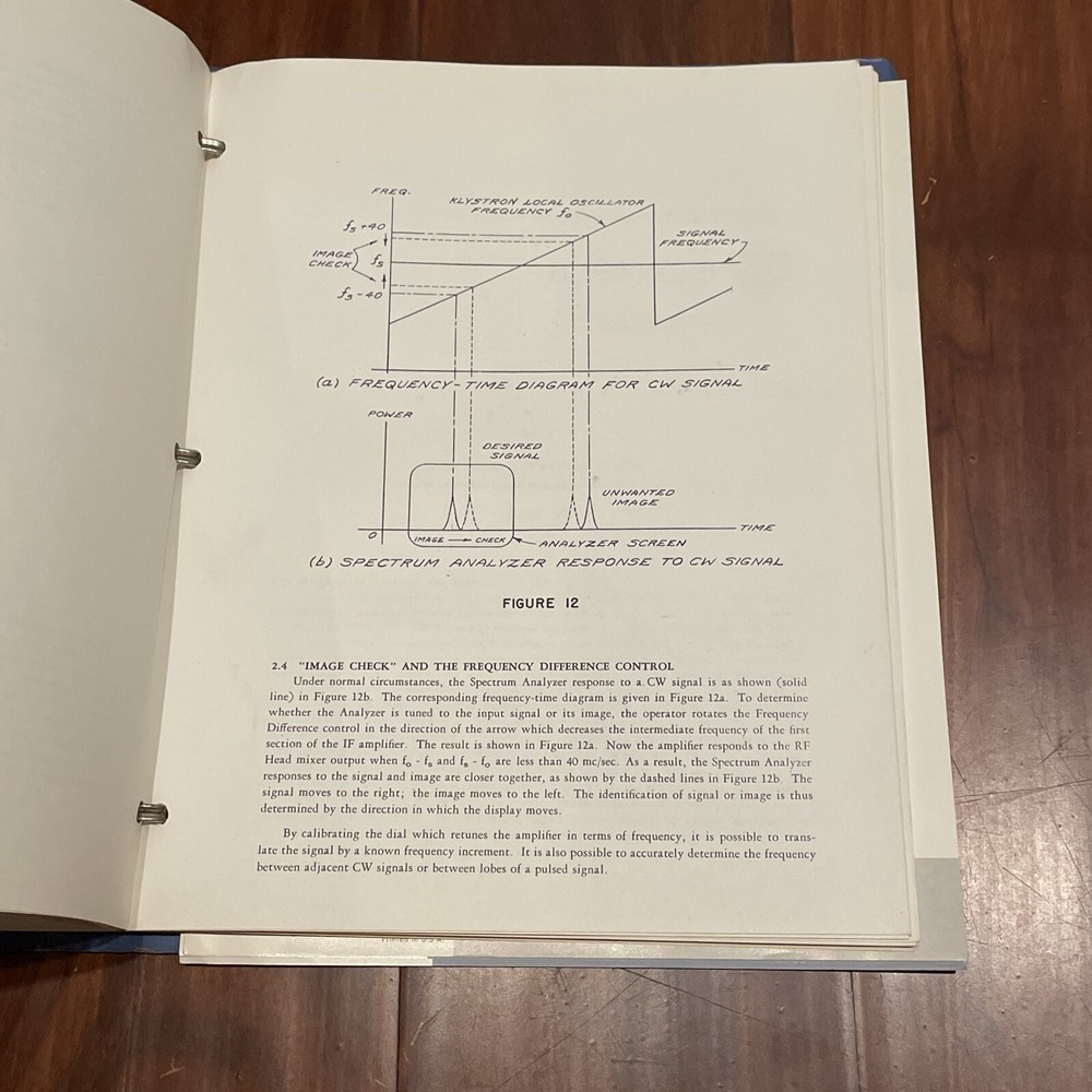 Itek SA-30 Microwave Spectrum Analyzer Operation & Maintenance Manual