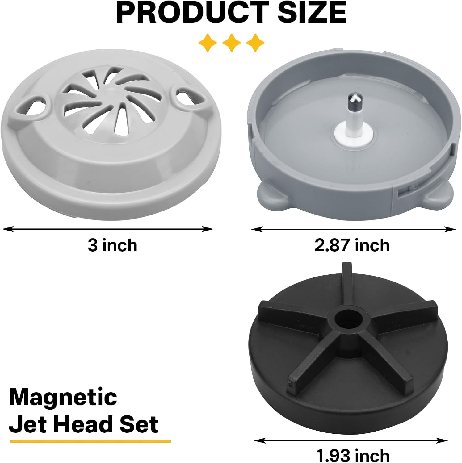 3 Pcs BF-004 Pipeless Magnetic Jet Head Motor Replacement for LURACO Jet Motor P