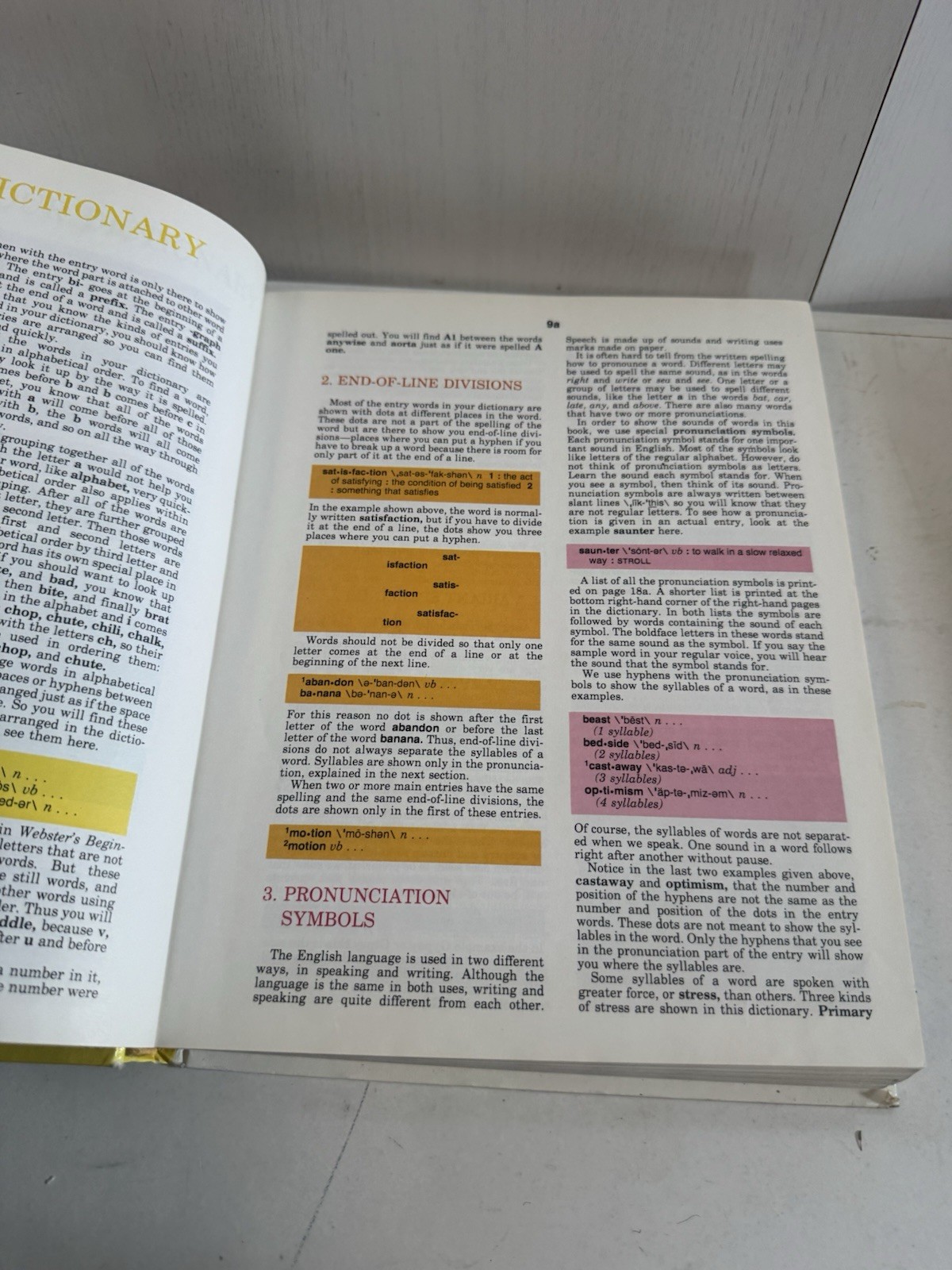 Webster's Elementary Dictionary 1980 Yellow Cover