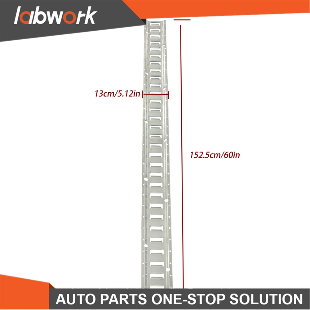 Labwork 4 PCS 5' E-Track Rails with Caps Straps O-Rings Tie Down Kit