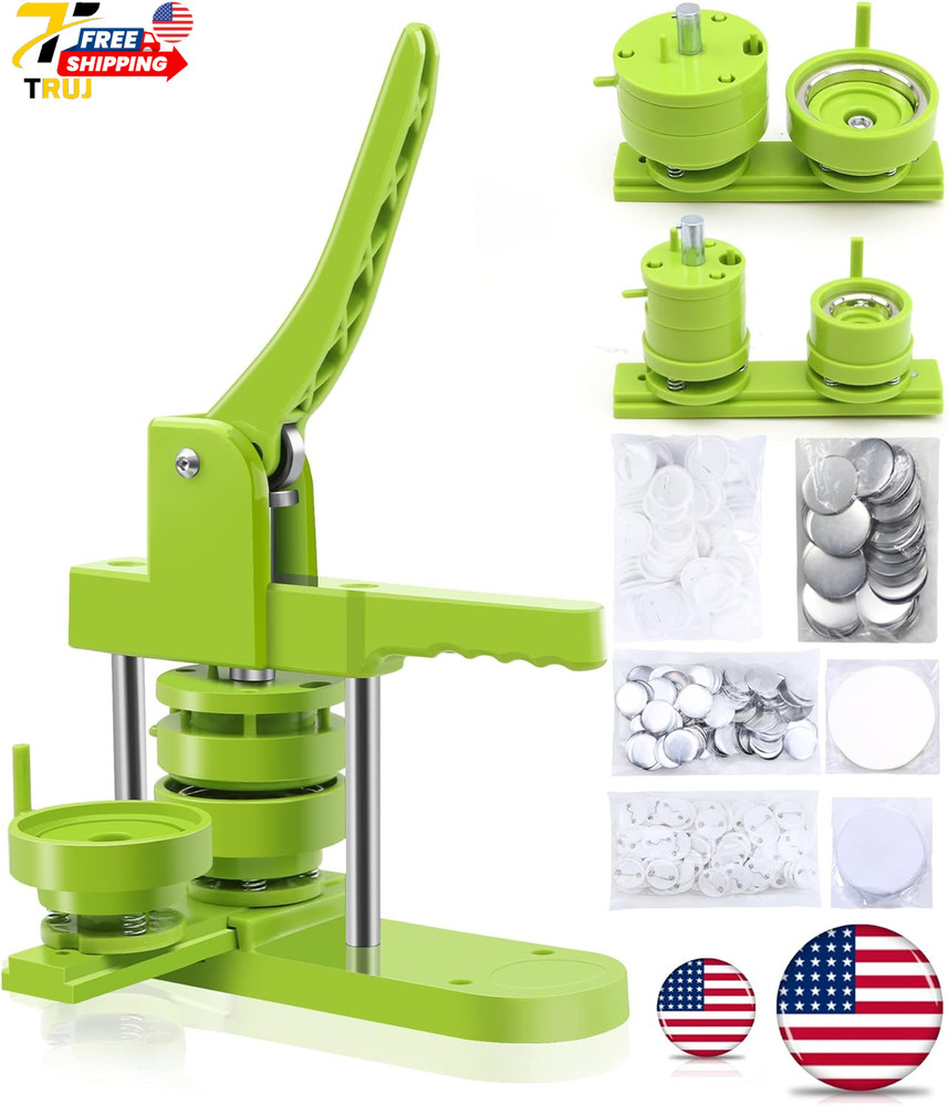 Button Maker Machine Multiple-Sizes Pin Maker Machine 1.25 Inch+2.25 Inch Interc