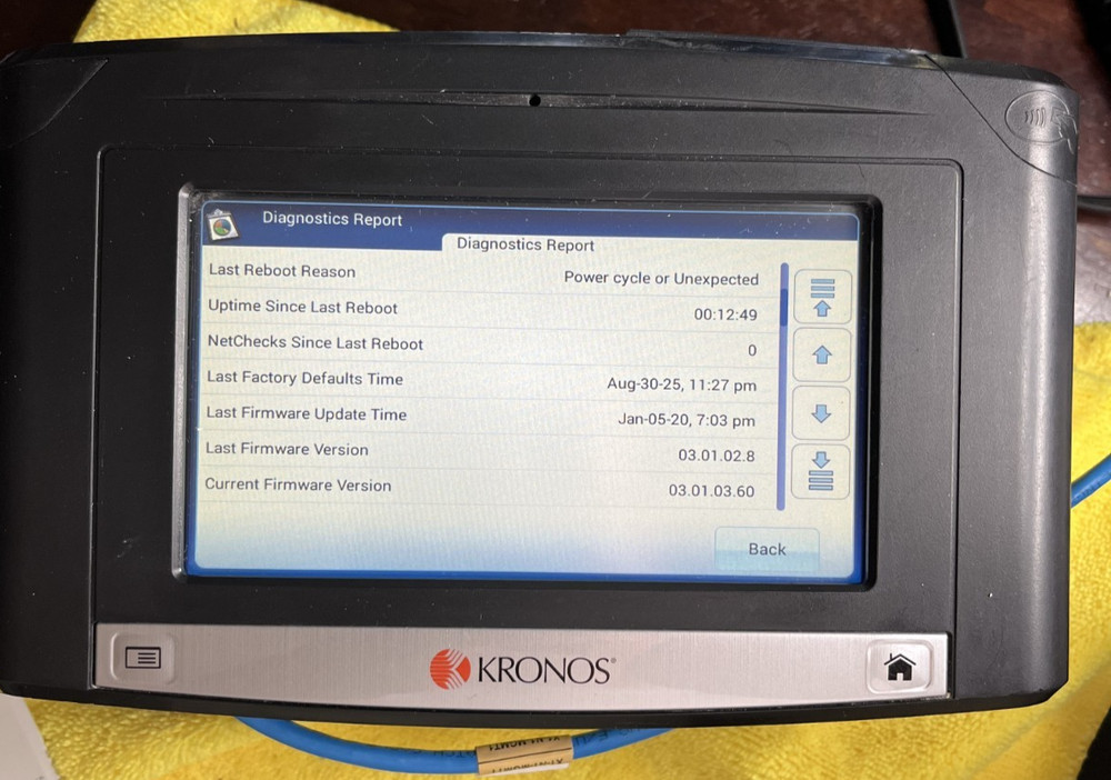 Kronos 8609100-007 InTouch 9100 Time Clock tested