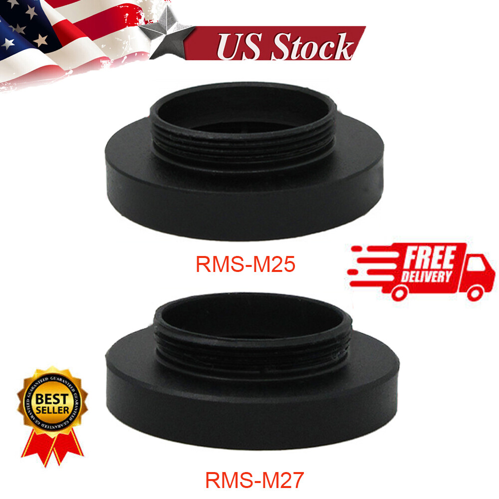 Microscope Objective Adapter Ring M25 M27 to RMS Thread for Microscope A++