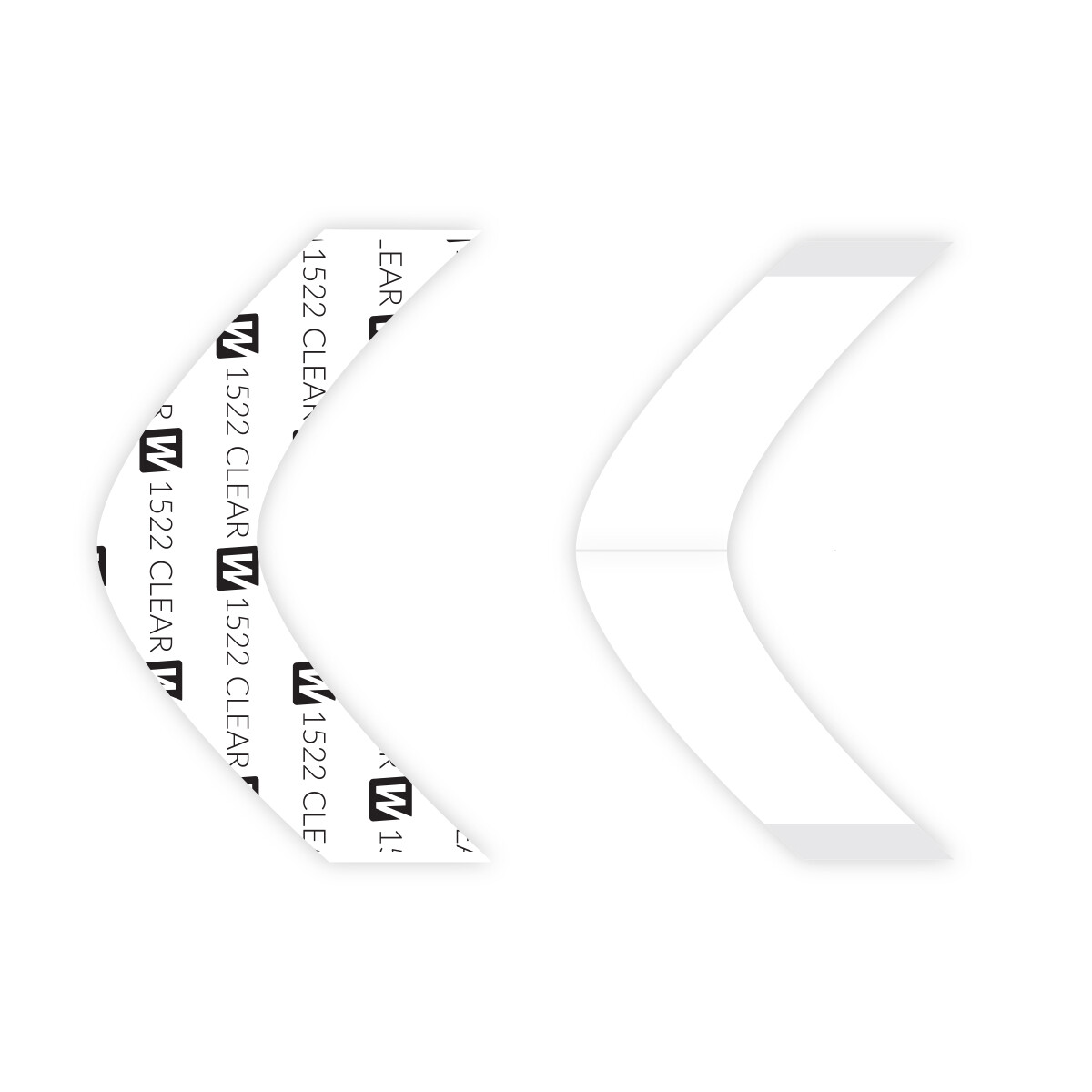 Walker 3M 1522 Hairpiece Tape 216 Pc AA Contour 6 Packs Poly Wig Toupee