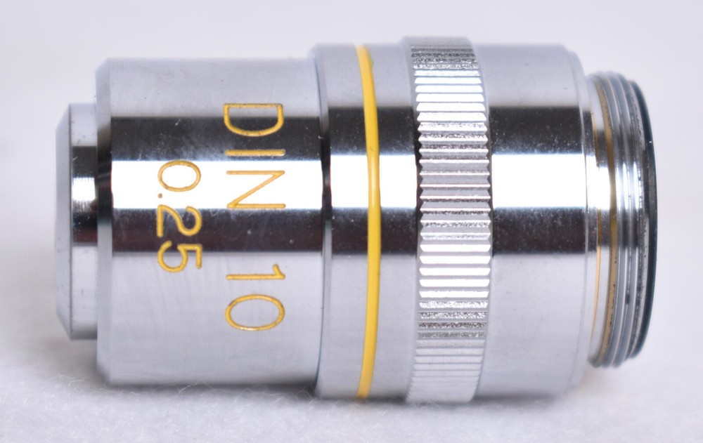 Edmund 10x Micro Plan DIN 10 0.25 Microscope Objective Lens