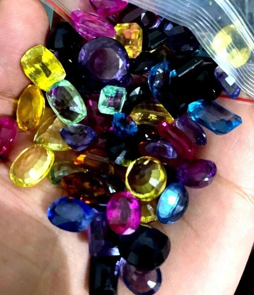 Natural 250 Ct Sapphire Mix Color Mix Cut Certified Loose Gemstone Lot