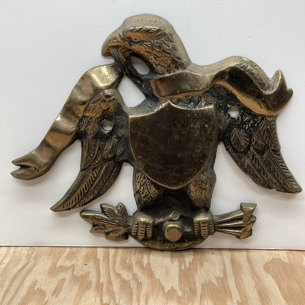 Vintage Brass Eagle Door Knocker - Japan - *missing bar