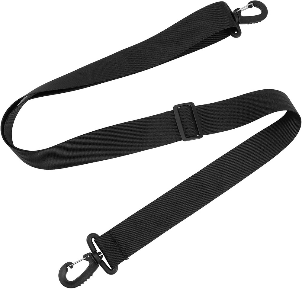 Black Adjustable Shoulder Straps with Clips, Replacement Crossbody Strap for ...