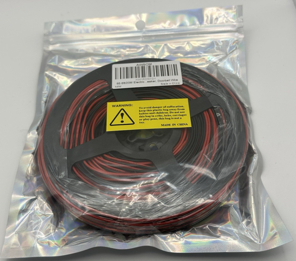 65.6ft Low Voltage Doorbell / Speaker Wire – New