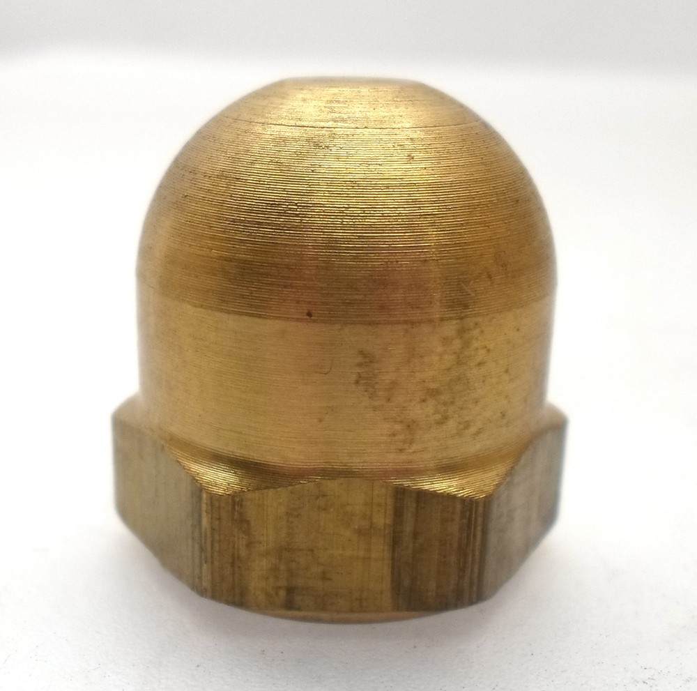 6x1 mm thread - 7/8" hex Brass Engine Spinner Nut from MACS #9135