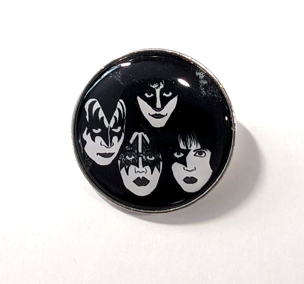 KISS - Band Members Death Metal Badge - Enamel Pin - Heavy Metal Punk Brooch Pin