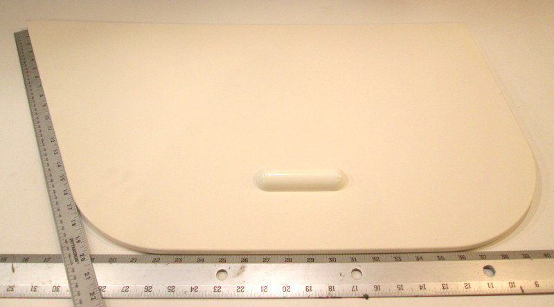 Voyager Pontoon Stbd Side Storage Lid Assembly With Handle White Poly