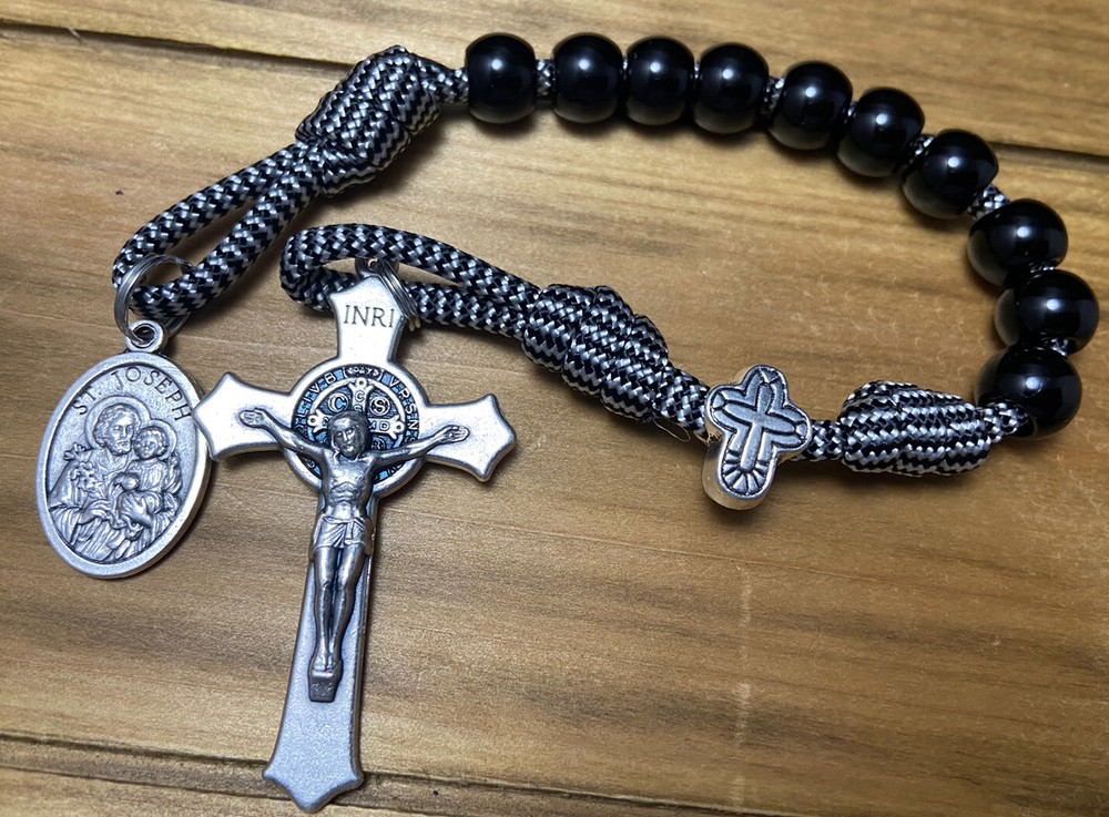 St. Joseph Catholic Single Decade Rosary - Paracord Rosary- Handmade