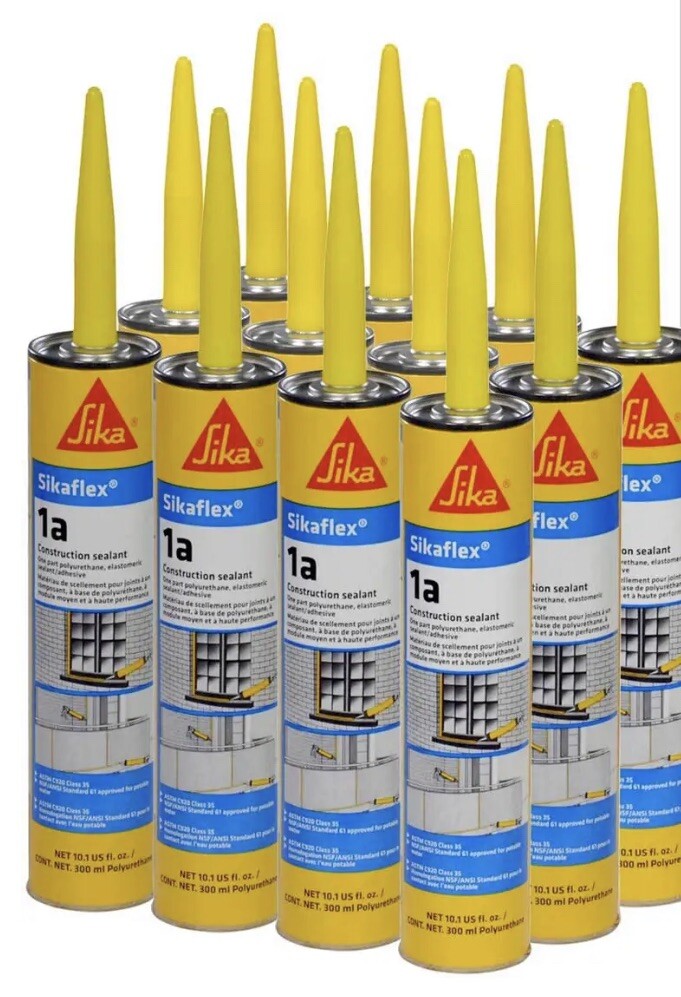 24 Pack Sikaflex 1A Polyurethane Construction Sealant Caulk, White, In Date