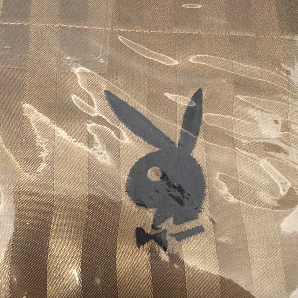 Playboy Sating Sheet Set Gold With Stripes