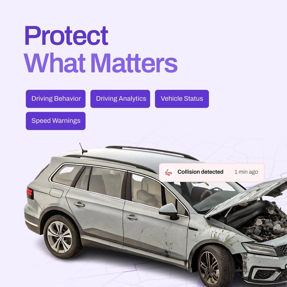 SmartWheels GPS Tracker for Vehicles - Real Time Location Tracking, Route...