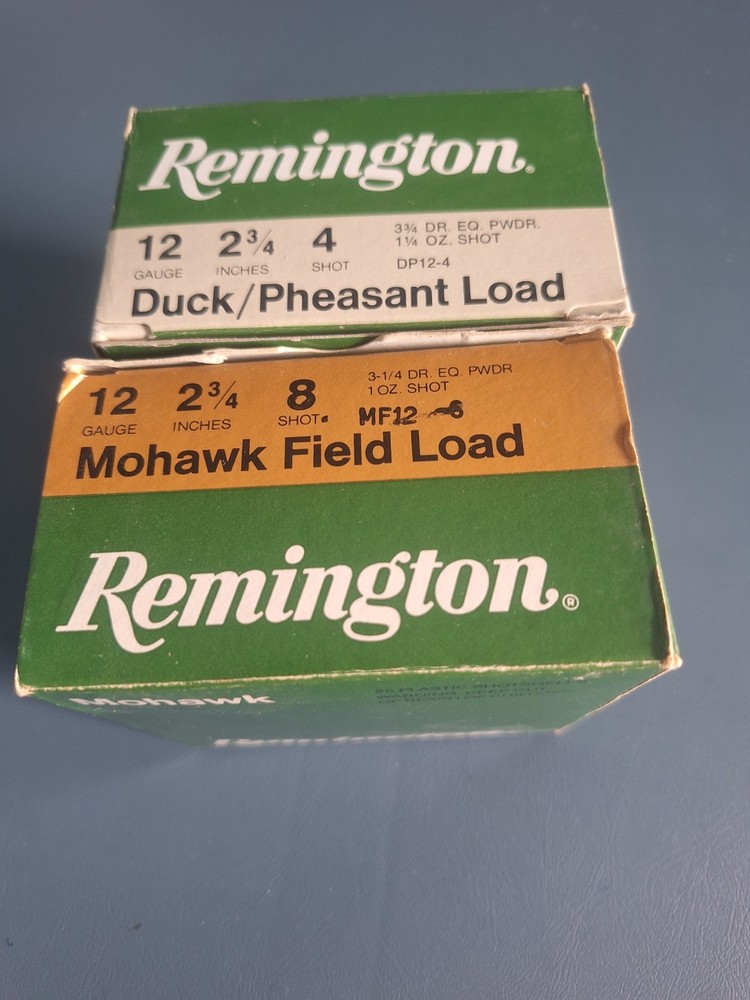 (2) VINTAGE,  REMINGTON shotshell box, EMPTY, DUCK & PHEASANT, MOHAWK FIELD LOAD