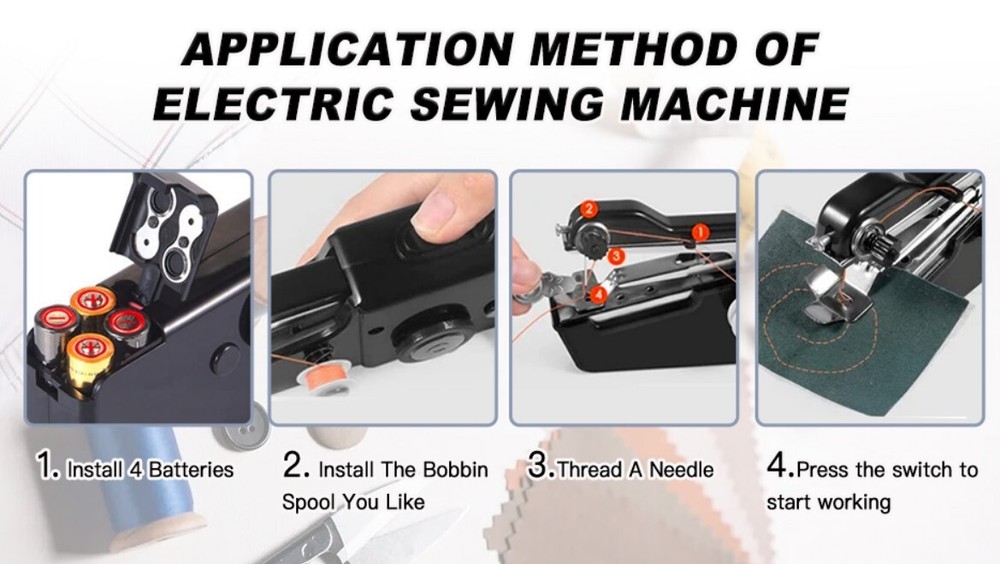 Handheld Sewing Machine Cordless Portable Mini Stitching Sewing Machine Hand.