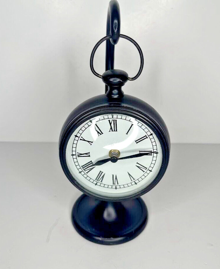 Pottery Barn Pocket Watch Style Hanging Table Clock Bronze