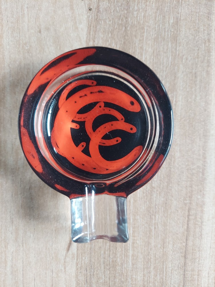 2 INCH ROUND GLASS PERSONAL ASHTRAY