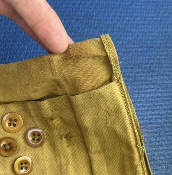 VTG 40 WW2 U.S. Army Olive Drab Military Sewing Kit Pouch Stenciled w/ buttons