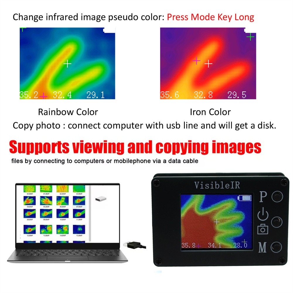 Digital Infrared Thermal Imaging Camera Thermal Imager Temperature Sensors