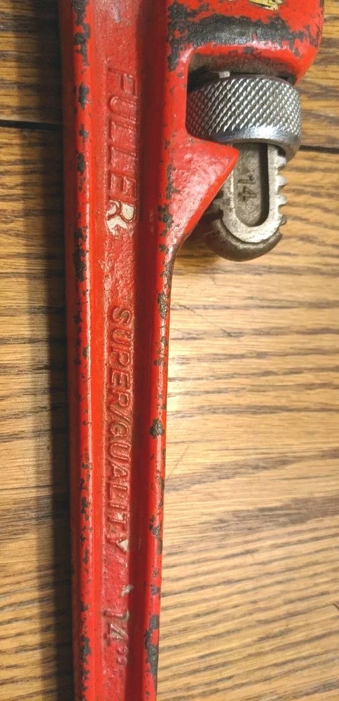 Vintage Fuller Tools Super Quality 14" Pipe Wrench Tool