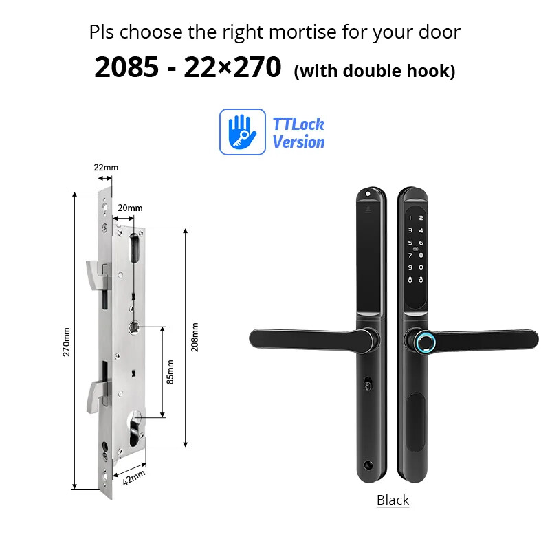 Waterproof Fingerprint Bluetooth RFID Code Keyless Electronic Smart Door Locks