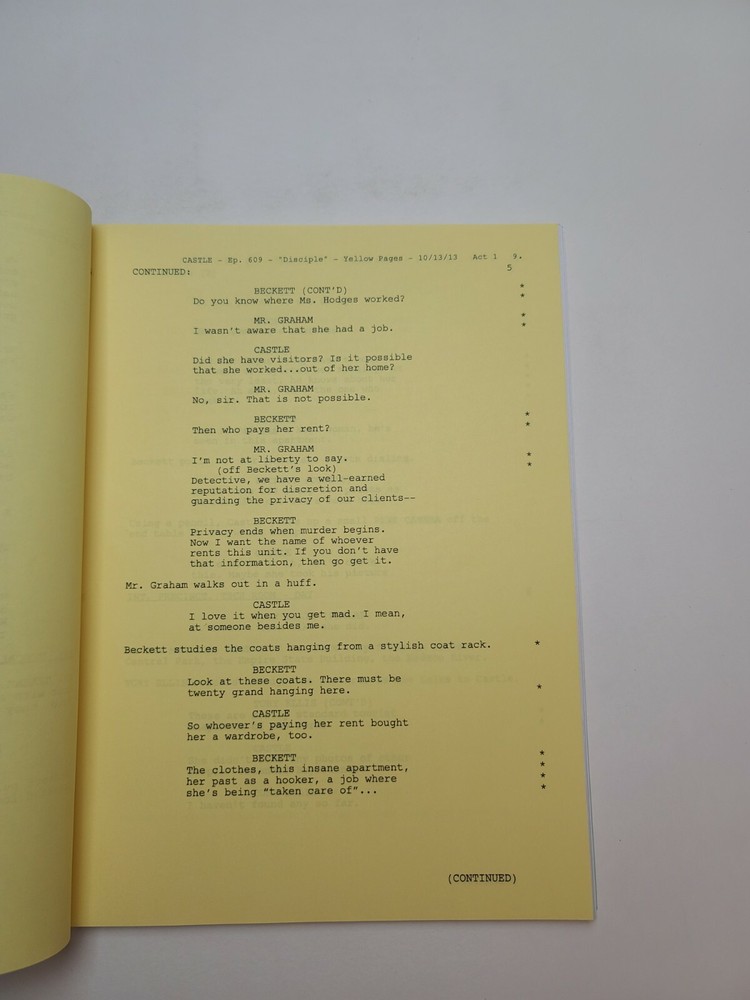 CASTLE / David Amann TV Script, Annie Wersching & William Mapother "Disciple"