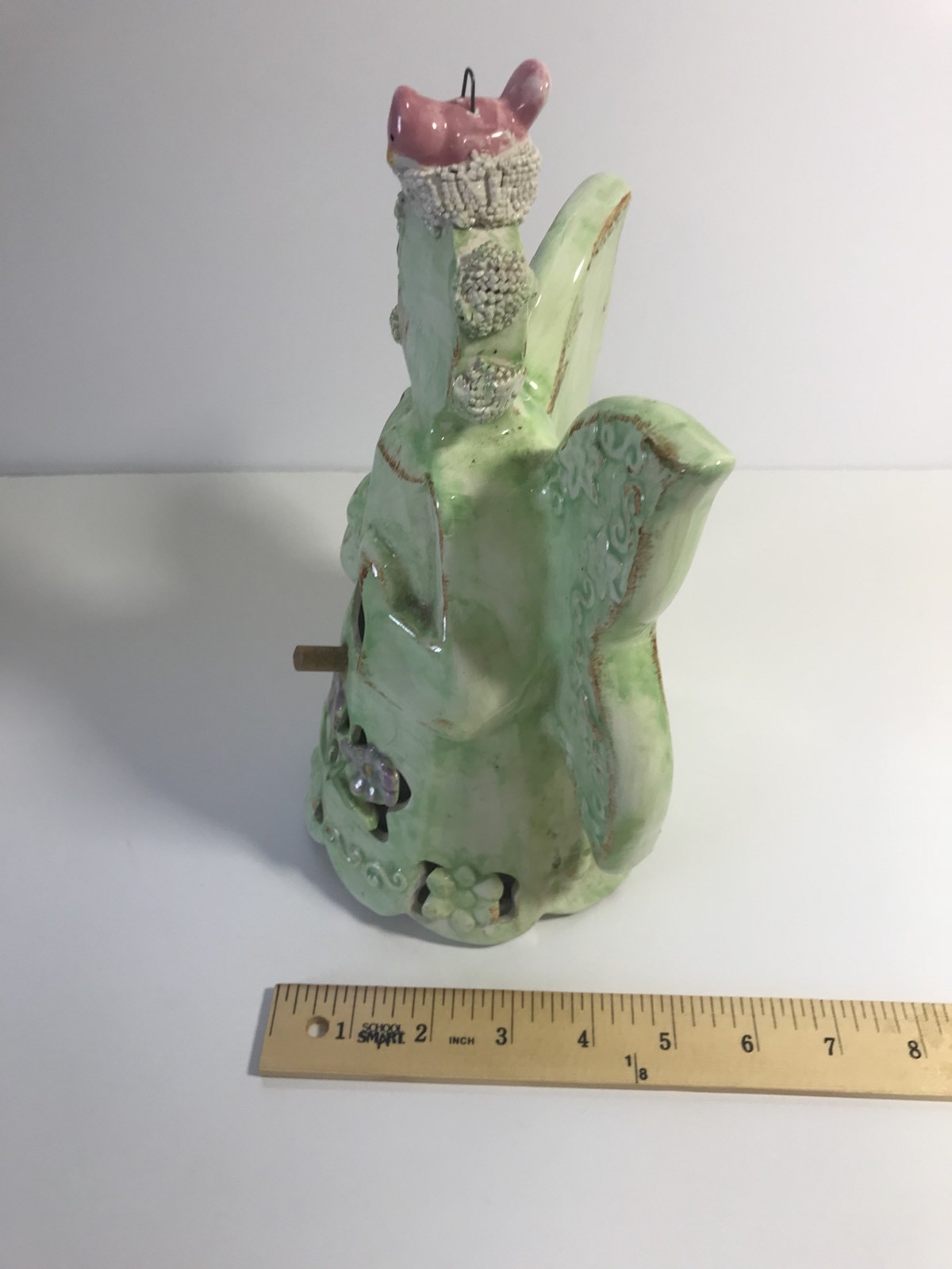 Midwestern Home WHIMSICAL GARDEN ANGEL BIRDHOUSE 10" TALL Ceramic Hanging