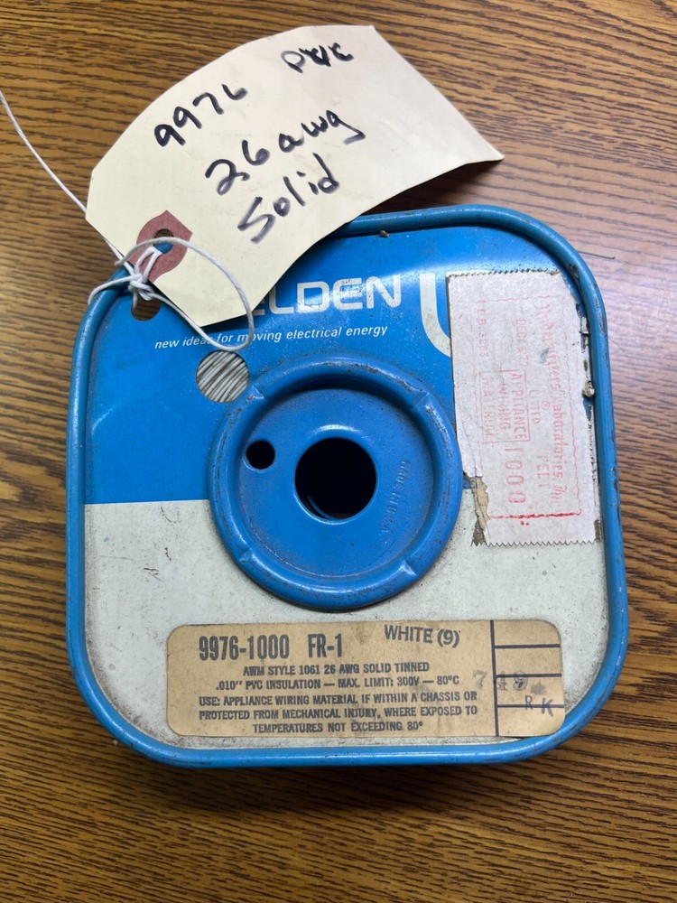 Belden 9976 White 26 awg. Solid Tinned PVC 900',