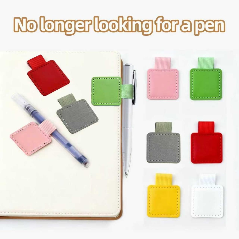 8 Pcs pen holder for notebook, include 2 Pack Adjustable Elastic Band Pen