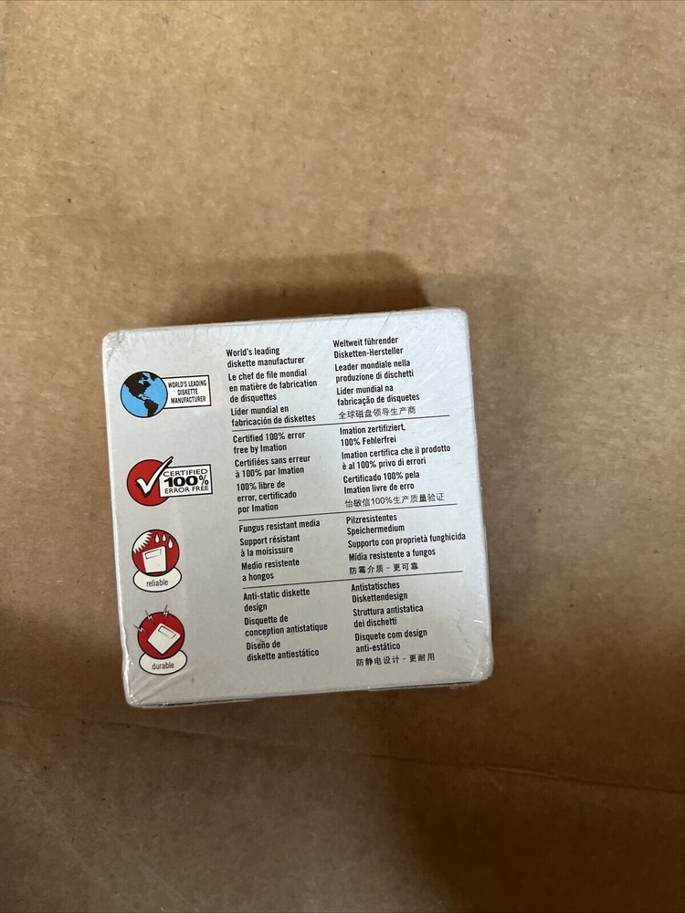 New Sealed 10 Pack Imation IBM Formatted 1.44 MB Rainbow Diskettes