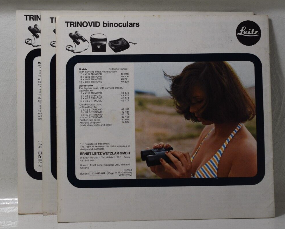 Leitz TRINOVID Binoculars Sales Brochure